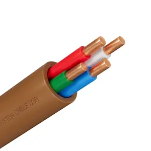 Syston 18/4 Brown Thermostat Control Cable 18AWG 4 Conductors Solid Copper CL3R/CMR Rated 300V Low Voltage Wire for HVAC Doorbells Heating Systems Alarm Intercom Installations Indoor Outdoor UV Resistant