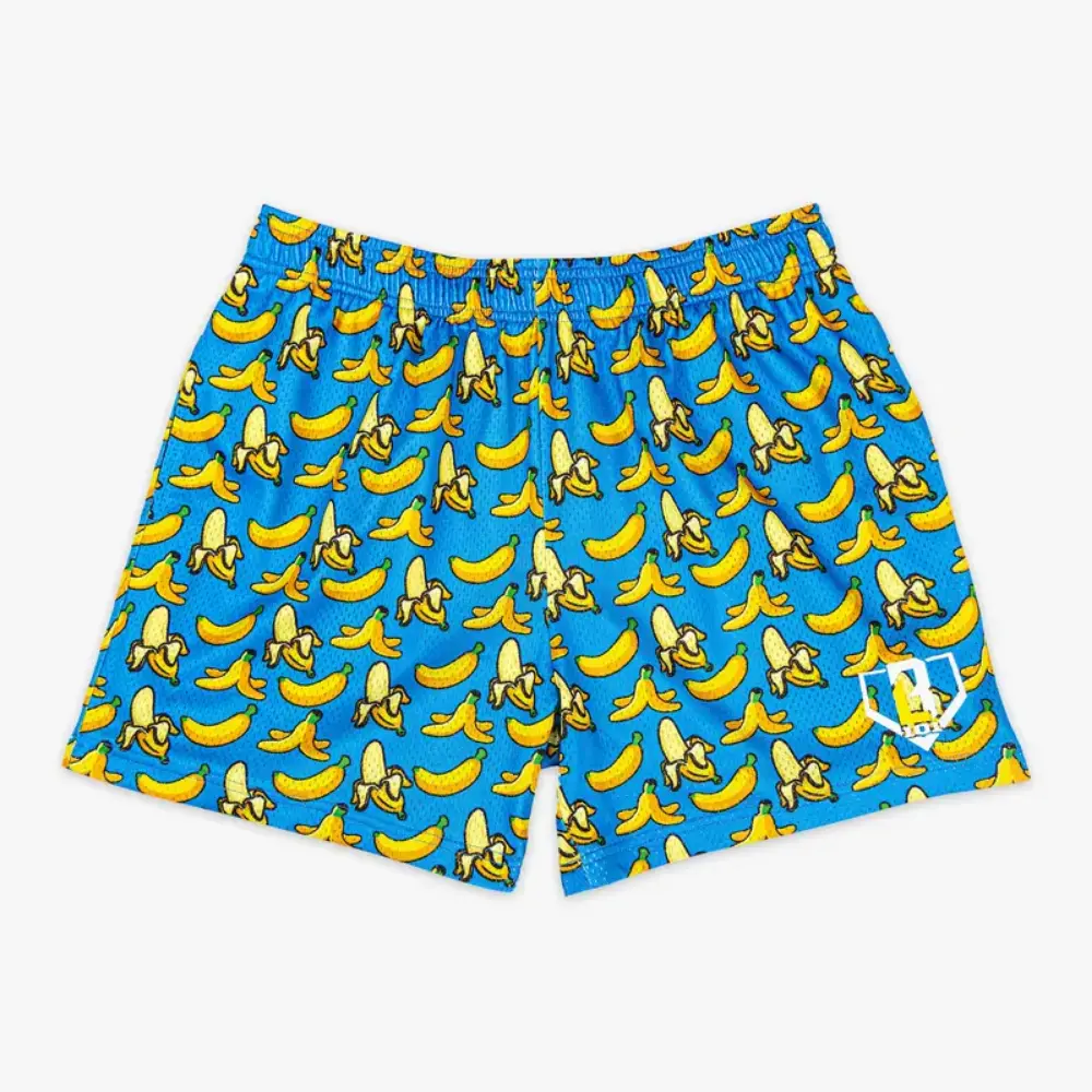 Baseball Lifestylee 101 Bananaa Mesh Shorts - for Youth & Adults | Outdoor Style for Women & Men | Baseball Training, Gym & Everyday Activewear | Perfect Gift for Him