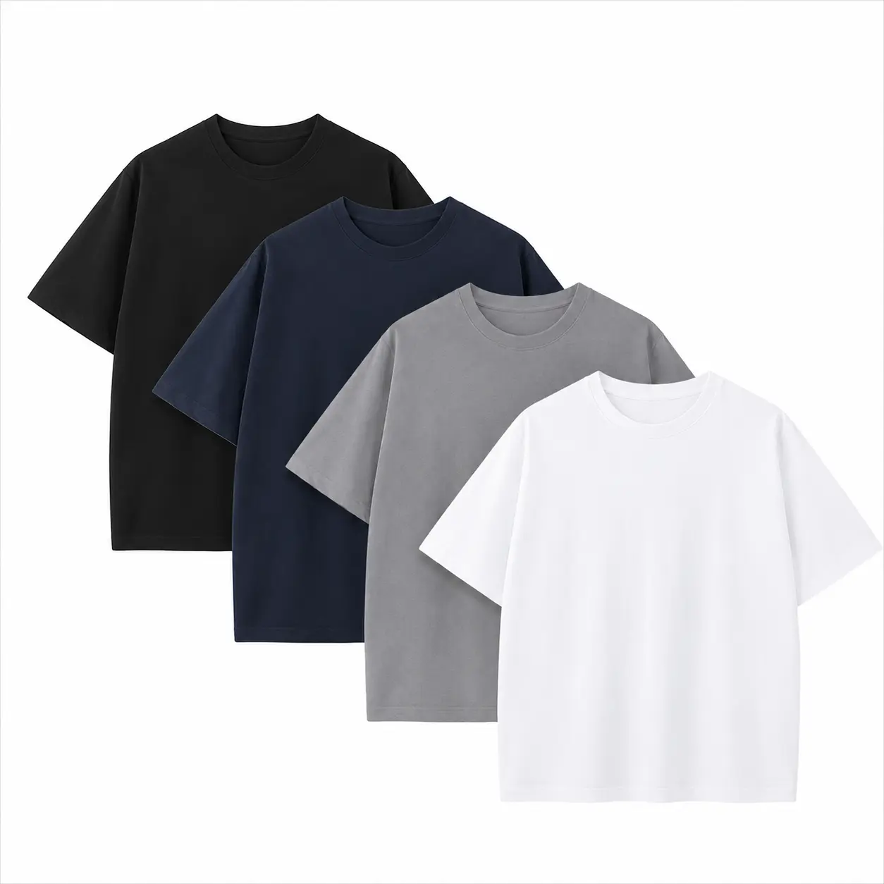 4-Pack Men's Summer Multi-Color PureCotton Crew Neck T-Shirt Set - Ultimate Father'sDay gift for summer, ultra comfortable andbreathable, soft fabric, loose fit, suitable forcasual wear, everyday activities, and outdooroutings. Summer vibe tshirt