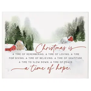 Sincere Surroundings 17" Christmas Is Time Wrap ped Canvas
