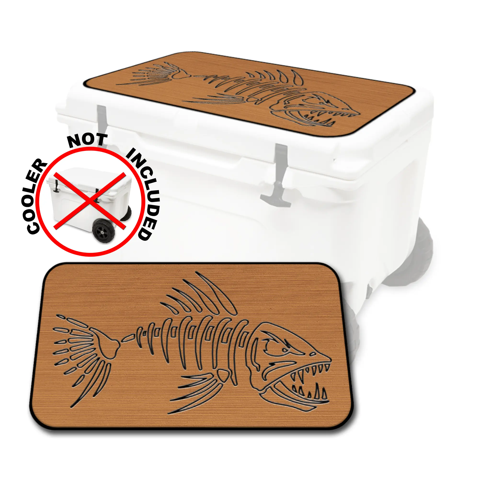 USATuff SeaDek Cooler Pad — BONEFISH in Mocha/Black | FITS YETI HAUL WHEELED Cooler (COOLER NOT INCLUDED—PAD ONLY)