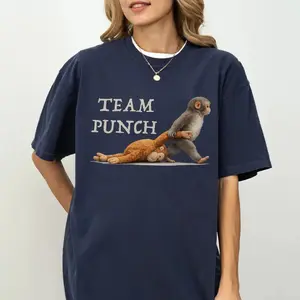 Team Punch Monkey Shirt – Funny Cute Animal Graphic Tee, Vintage T-Shirt