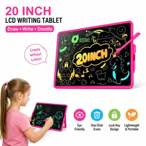 20 Inch LCD Writing Tablet, Colorful Screen Doodle Board, Erasable Drawing Pad with Stylus, Lightweight & Reusable, No Mess Art Tool, for All Ages, Home, School & Travel Use