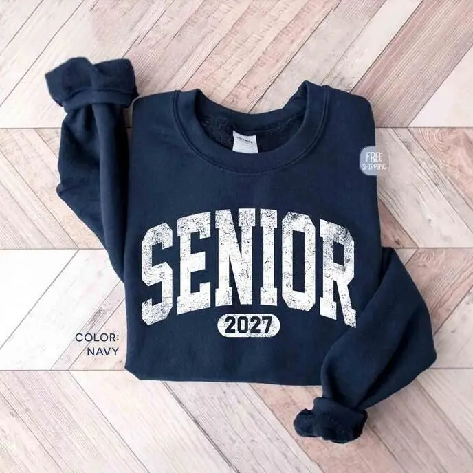 Senior 2027 Sweatshirt, Class of 2027 Sweater, College Senior 2007 Sweatshirt, Graduation Gift, 2027 Graduate Sweatshirt...