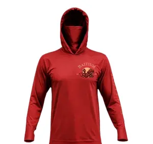 Men's UPF 50+sun and UV protection fishing hooded sweatshirt, quick drying breathable long sleeved hooded face mask, and fish pattern printed outdoor fishing lure tiktokshopspringglowup pro shirt outdoorfun