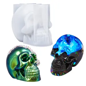 Silicone 3D Large Skull Shape Molds for Candle Making, Halloween Home Decoration and Gifts, Home Decor, Outdoor, Resin Casting Art Crafts - LET'S RESIN