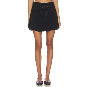 MAJORELLE Serra Mini Skirt in Black