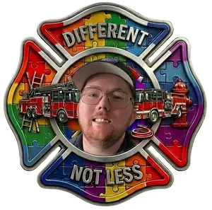 Autism Support Middle Picture Helmet Window or Helmet Decal