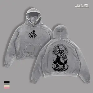 Mewtwo PKM T-Shirt & Hoodie – Double Printed Vintage Washed Anime Graphic Tee, Oversized Heavyweight Cotton Manga Streetwear, Unisex Dark Psychic Aesthetic, Anime Fan Gift