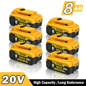 Dewalt 8AH 20V Max Battery Extended Range 8000mAh High Capacity Long Lasting Lithium-Ion Battery for Dewalt Tools