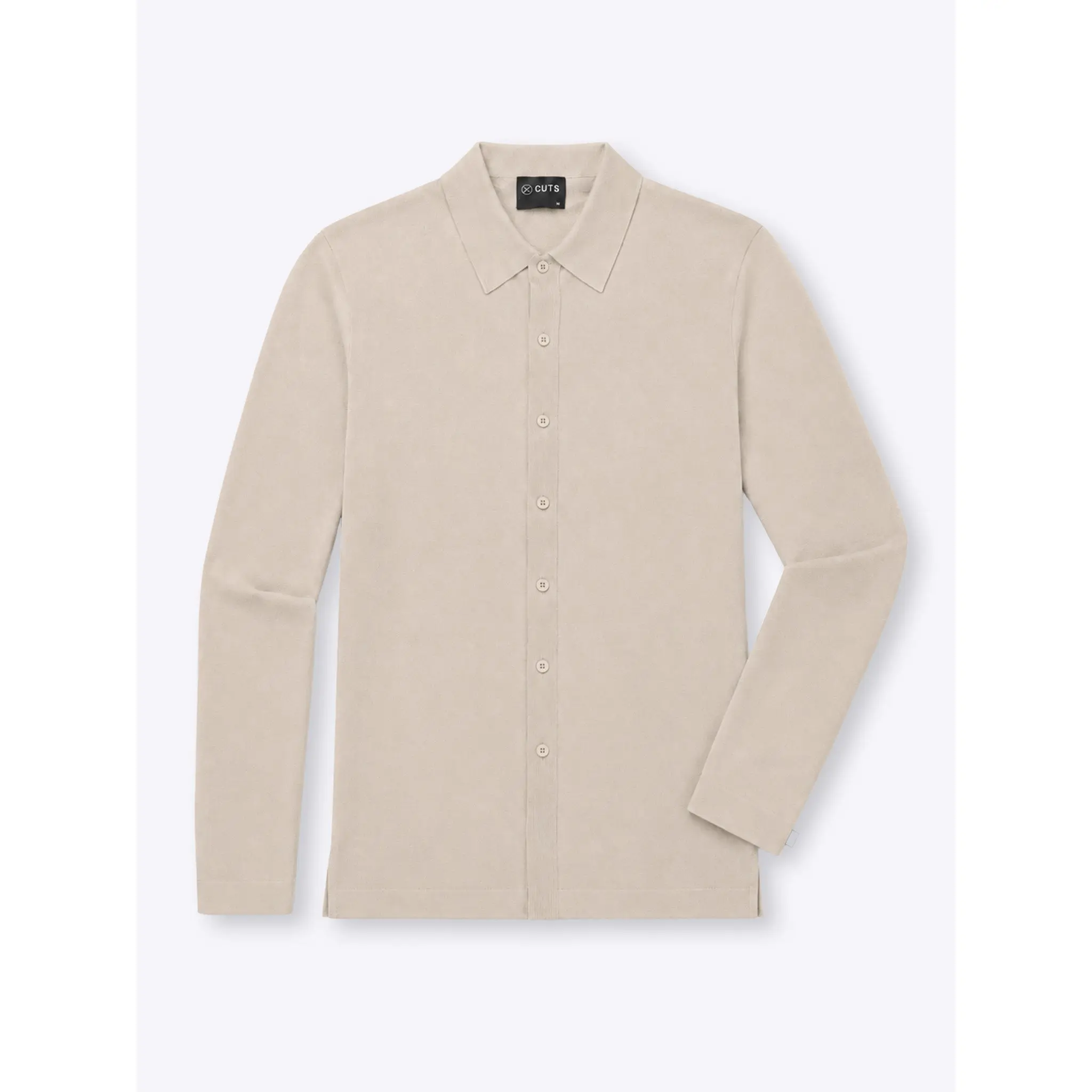 Riviera Knit Long Sleeve Button Up