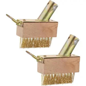 Moss Remove Brush & Grout Remover Tool - Deck Crevice Cleaning with Wire Brush & Metal Blade for Patio, Walkway, Paver (Handle not Included)