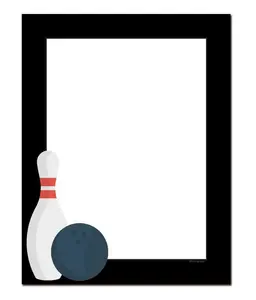 Bowling Night Letterhead Paper - 25 Sheets (OLH72225)