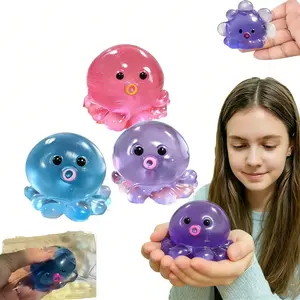 Octopus Squishy-Octopus Stress Balls for Adults, Jellyfish Squishy Soft Squishies Squeeze Toy for Relief, Sea Animal Stress Balls for Party Favors, Classroom Prizes, Birthday Gifts