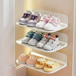 Wall-Mounted Baby Shoe Rack, Entryway Door Storage Shelf, Shoes Organizer, Nursery Decor, Bathroom Storage, Kids Gift Idea