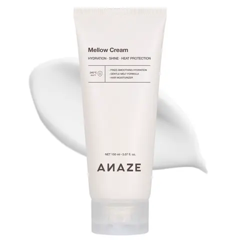[ANAZE] Mellow Cream Hair Treatment 5.07 fl.oz (150 ml) | Leave-In Conditioner for Deep Moisture & Damage Repair, Instant Results on Dry, Frizzy, and Color-Treated Hair