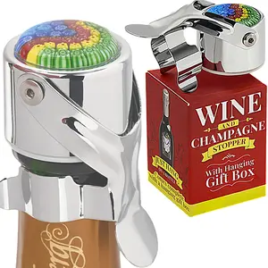 Champagne Stopper for Champagne & Wine – A Great Gift - Includes a Hanging Gift Box, Airtight & Stainless Steel, Preserves Taste & CO2, Pro Grade