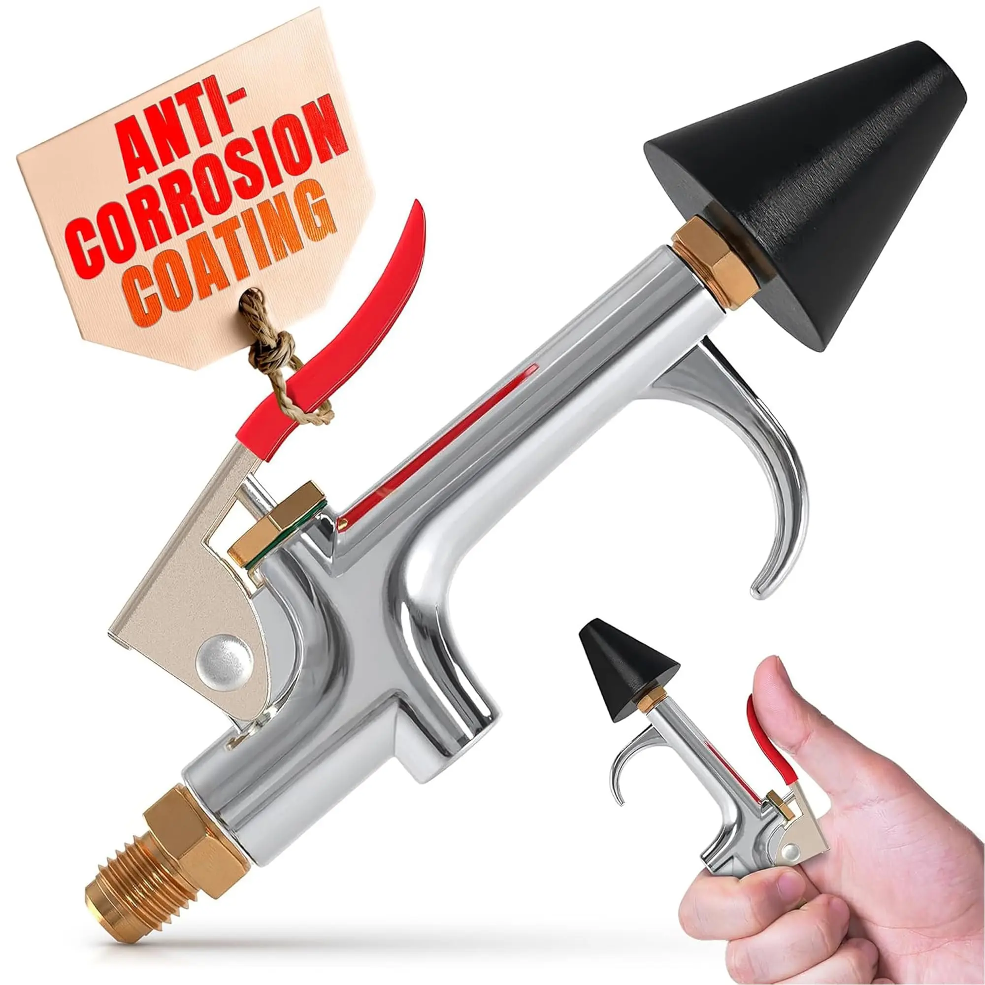 Air Compressor Blower Nozzle - Stainless Steel Adjustable Blow With 0.39" Connection  Thumb Lever Compact Rust-resistant Hvac Tools And Equipment For Dedusting Tight Spaces