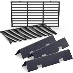 7635 Flavorizer Bars & 7637 Grill Grates for Weber GS4 Spirit II 200 Series, Replacement  for Weber Spirit & Spirit II E-210 E-220 S-210 with Front Controls, 15.3" Flavorizer Bars & 17.5" Grates