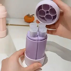Four-In-One Travel Dispenser Bottle, Portable Hair Care Pump Bottle, Lotion Shampoo Body Wash Dispenser, Travel Kit