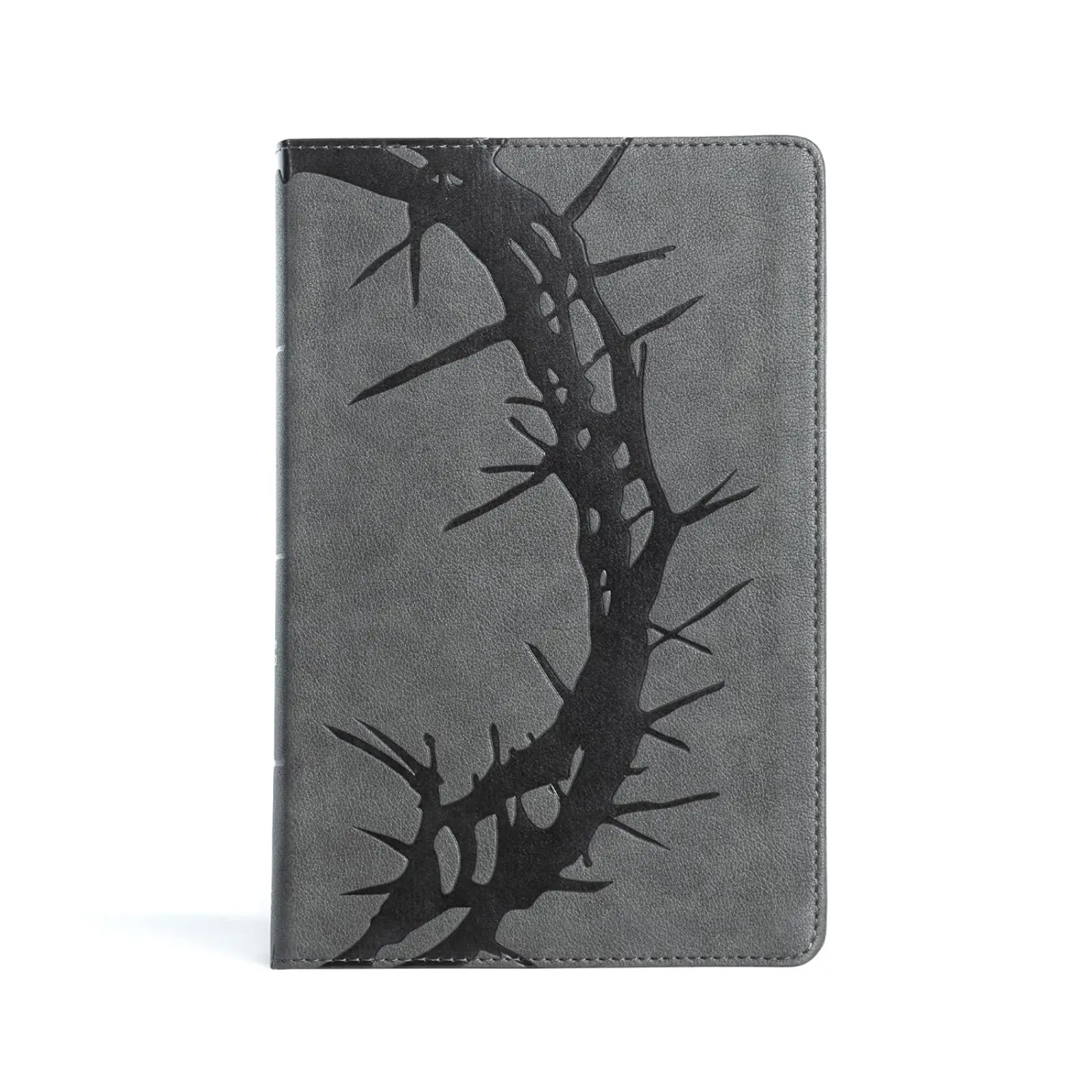 KJV Large Print Personal Size Reference Bible - Charcoal LeatherTouch, Crown of Thorns Design, Red Letter, Pure Cambridge Text, English, Full-Color Maps, Easy-to-Read MCM Type, Holman Bibles for Readers, Presentation Edition, Special Ed.