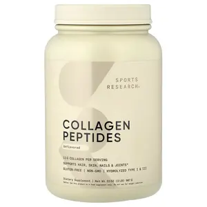 Sports Research Collagen Peptides, Unflavored, 2 lbs (907 g)