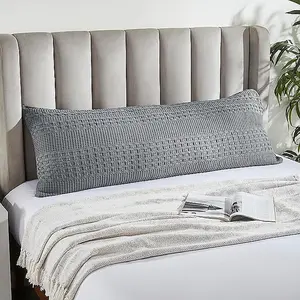 100% Cotton Waffle Weave Pillow Cover, Lightweight & Breathable Woven Sham