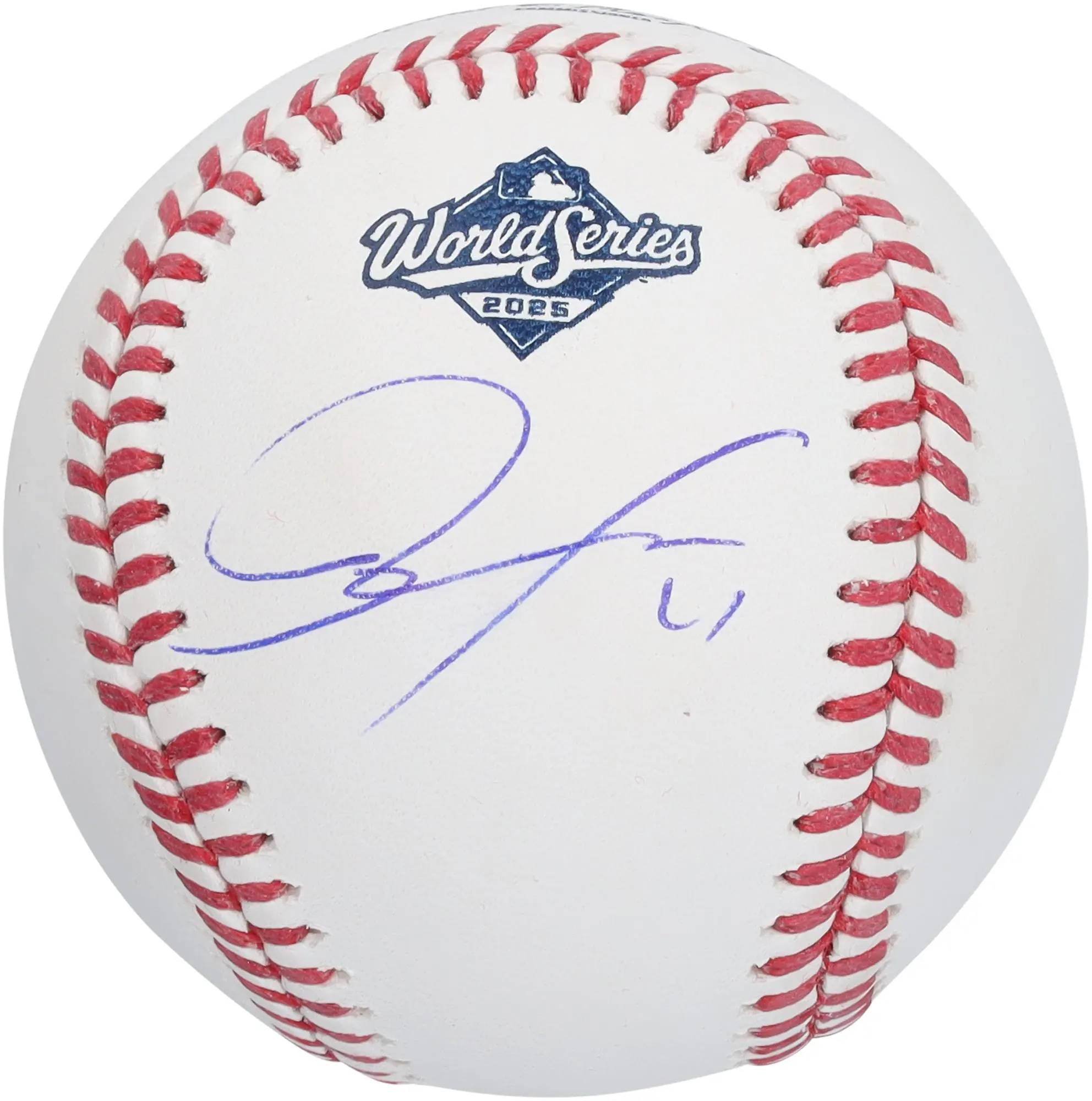 Roki Sasaki Los Angeles Dodgers Autographed 2025 World Series Logo Baseball - Fanatics Authentic Certified