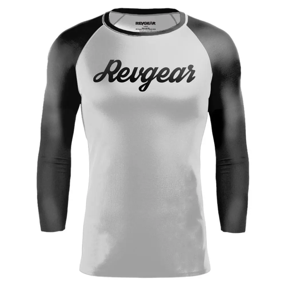 Revgear Grizzly Jiu Jitsu Rashguard - Long Sleeve Compression Shirts for Workout and Gymwears, Top of the No Gi Food Chain - Gymclothes