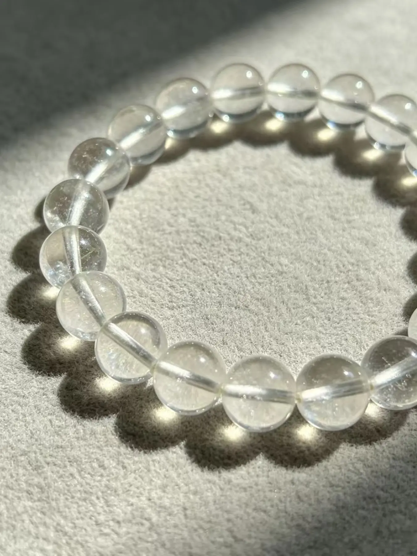 Natural Clear Quartz Round Bead Stretch Bracelet, 8mm/10mm Available, Unisex Spiritual Protection Crystal, Energy Gemstone Jewelry for Meditation & Daily Wear, Ideal Crystal Gift