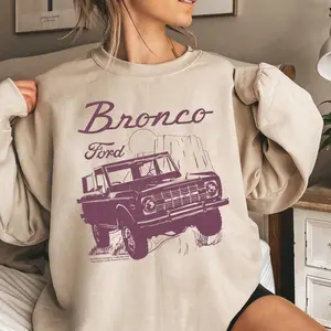 Bronco By Ford Adventure Sweatshirt, Classic Off Road SUV Graphic, Vintage Outdoor Explorer, Retro Streetwear, Casual Unisex, Gift For Bronco Fans