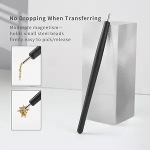 1pc 3D Tiny Nail Beads Magnetic Pen One-Click Alignment Super Strong Nail Art Tools Cat Eye Nail Polish DIY Beads Magnet Pen
