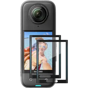 Screen Protector for Insta360 X5 Accessories (2 Pack), Tempered Glass LCD Display Film Screen Protective Cover for Insta360 X4/Insta 360 X5, Ultra HD, 9H Hardness, Scratch Resistant