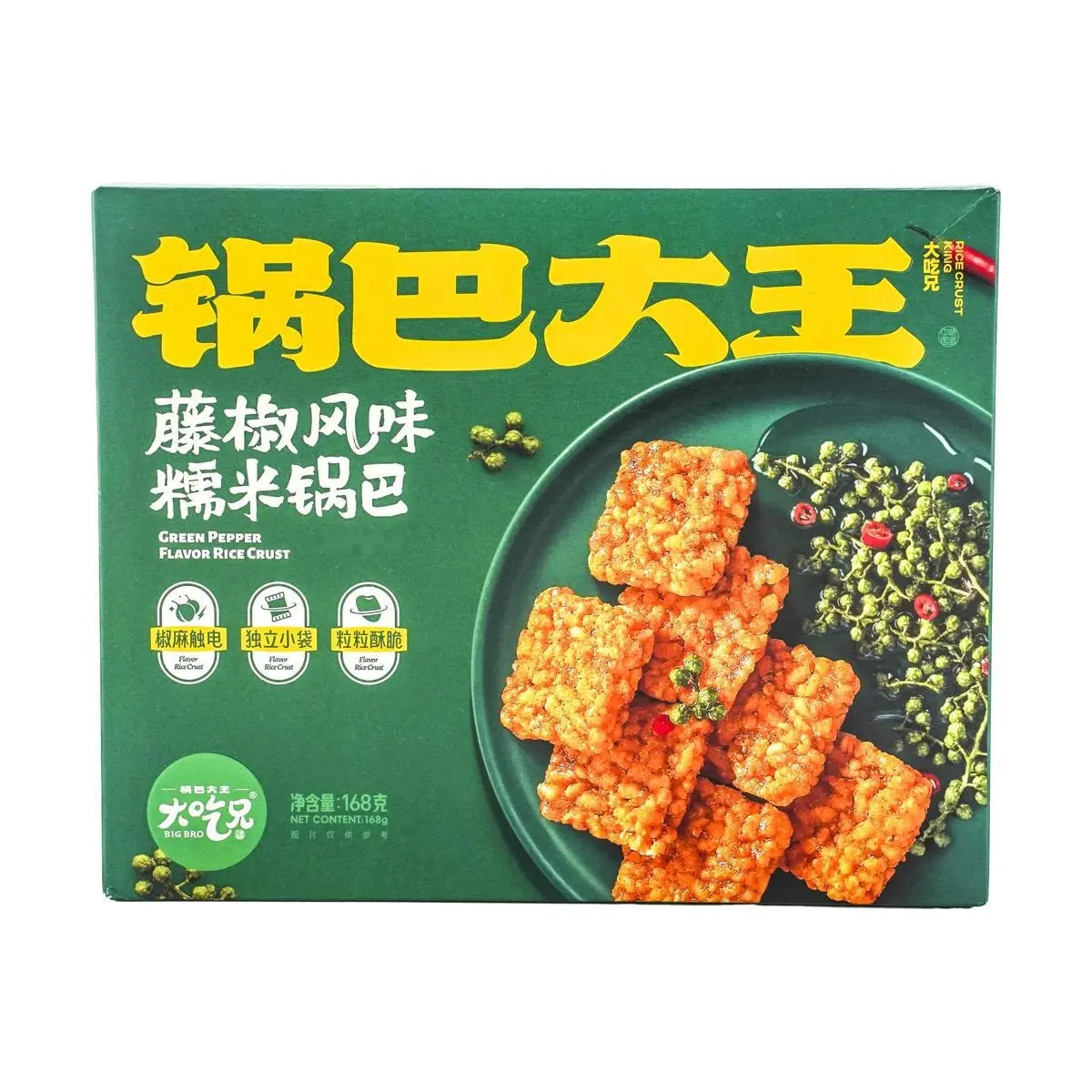 BIG BRO Rice Cracker Sichuan Peppercom Flavor 168g BIG BRO Rice Cracker Sichuan Peppercom Flavor 168g