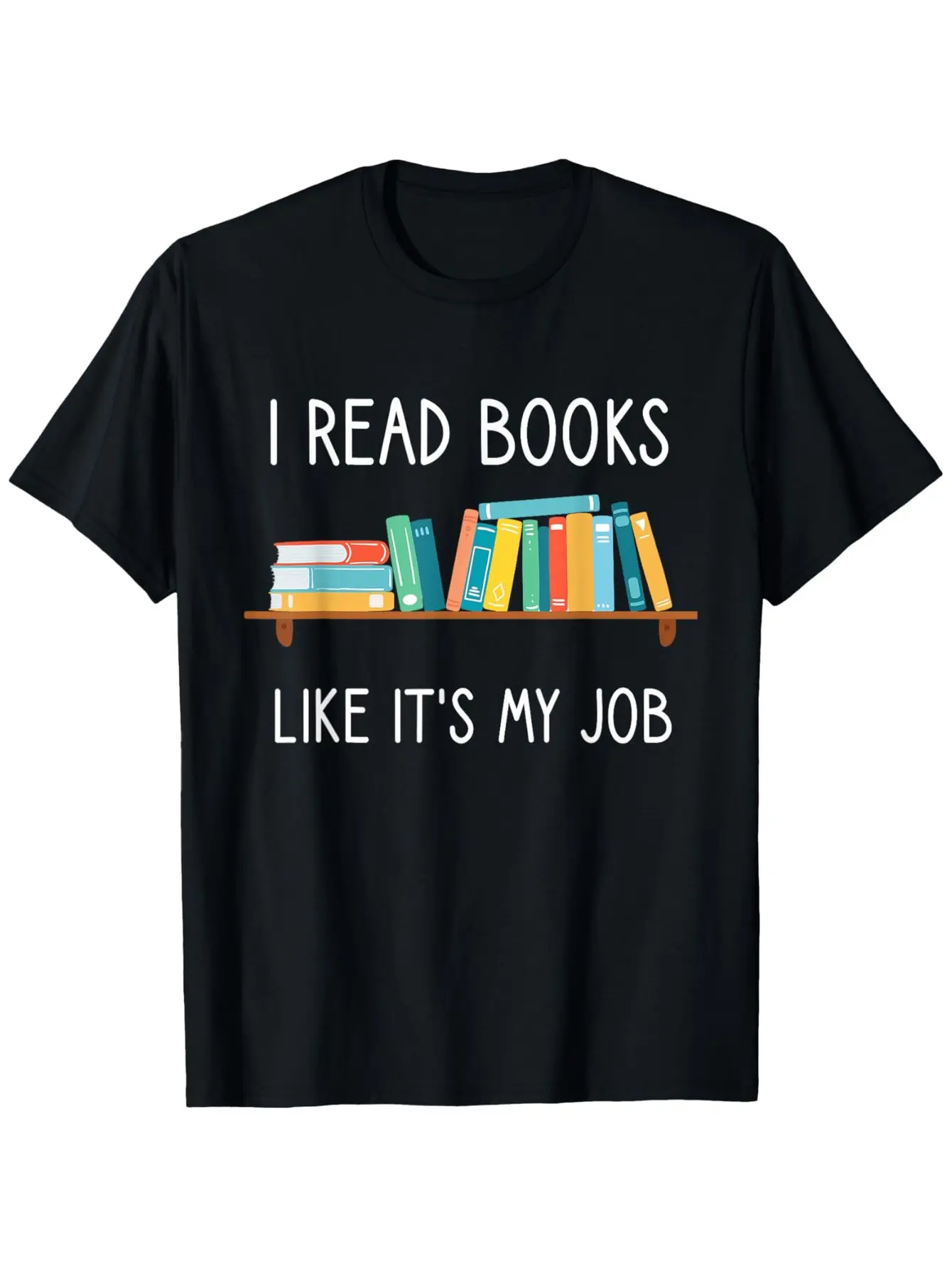 Funny Librarian Bookworm T-Shirt - "I Read Books Like My Job" Slogan  Cotton Fit Unisex Casual Tee for Librarians Teachers Book Lovers (S-XXXL) - Humorous Reading Apparel
