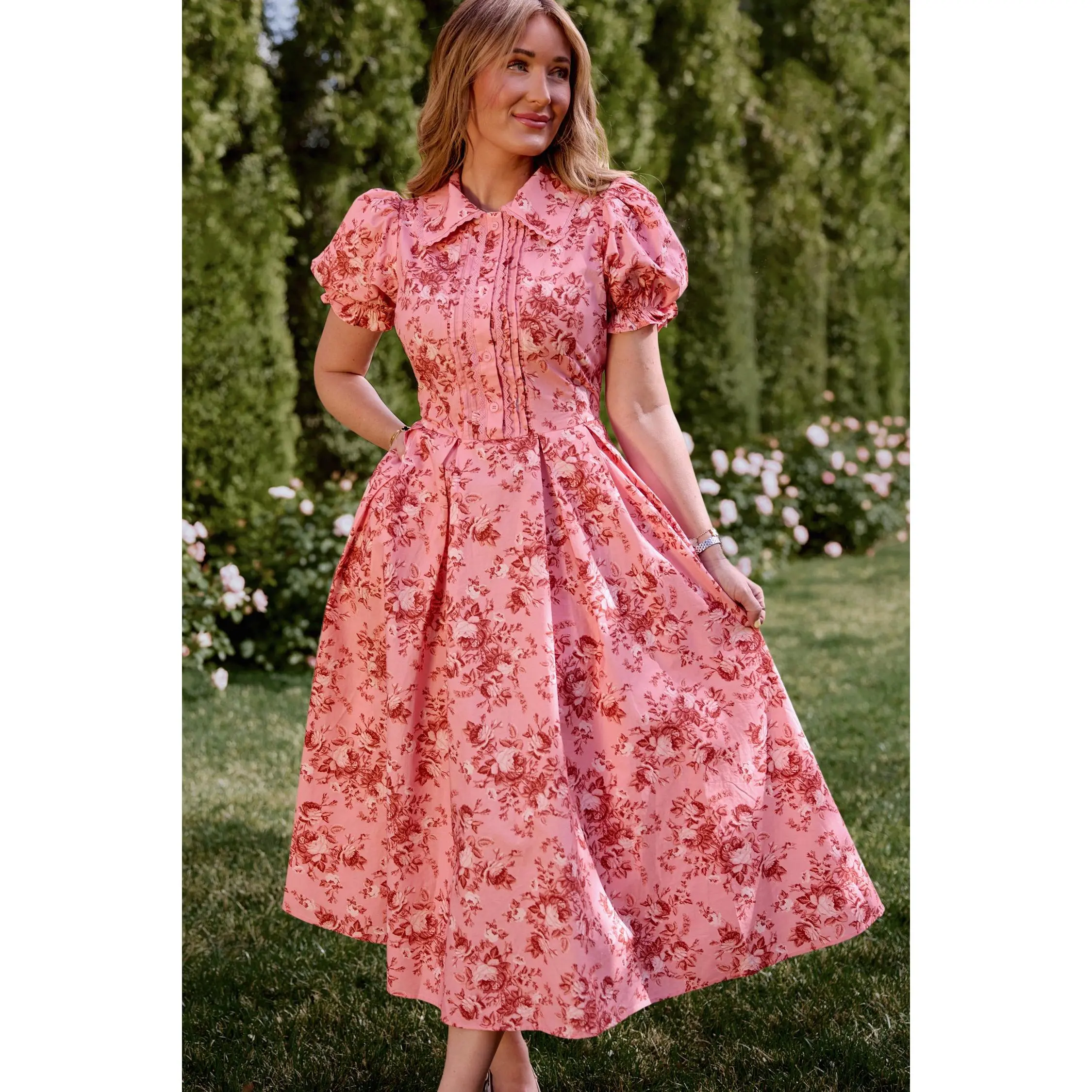 Sophia Dress in Desert Heritage Rose