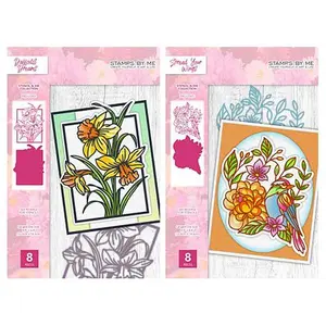 Crafts & Sewing Stamps By Me Florals Perfect Petals Die and Stencils Card Making Kit