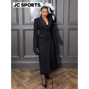 summer spring clothes Fashion Women OL Work Double Breasted Notched Long Sleeve Maxi Dress Spring Sexy Night Elegant Party Street Long Dresses