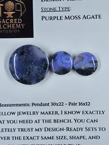 Circle Shape - Purple Moss Agate - Design-Ready Set