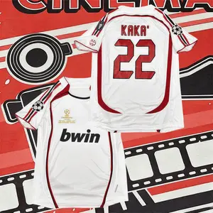 2006 2007 Away Retro White No.22 Kaka Short Sleeved Soccer Jersey