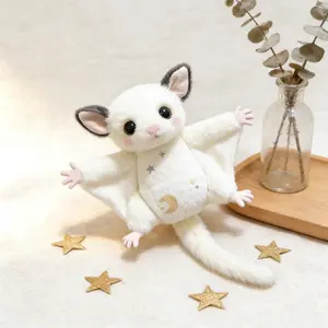 Little Flying Squirrel Plush Pendant Toy Sugar Glider Plush Doll Keychain for Backpack Decoration Adorable and Soft,summervibes