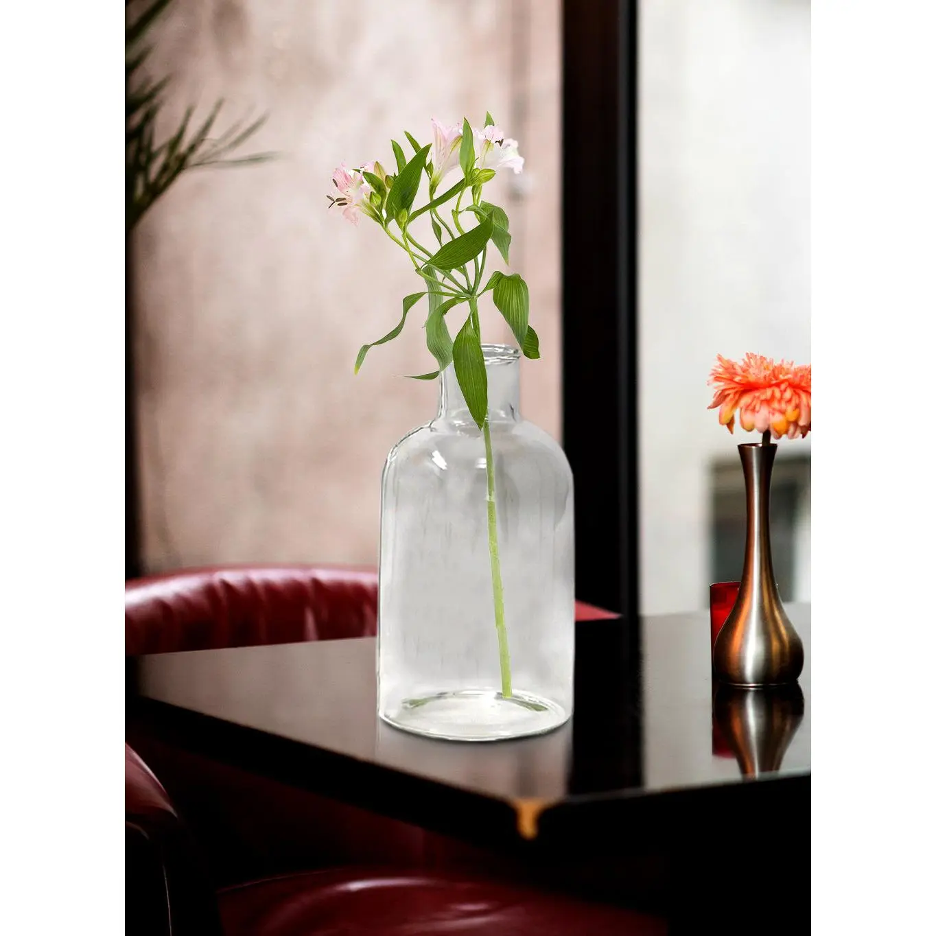 Bottle Bud Vase, 3" Diameter & 5.75" Tall, Pack of 4