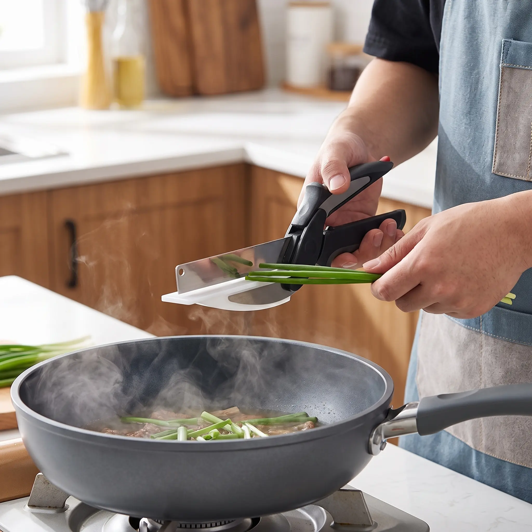 2-in-1 Detachable Kitchen Scissors, Multi Function Food Cutter with Separable Stainless Steel Blades
