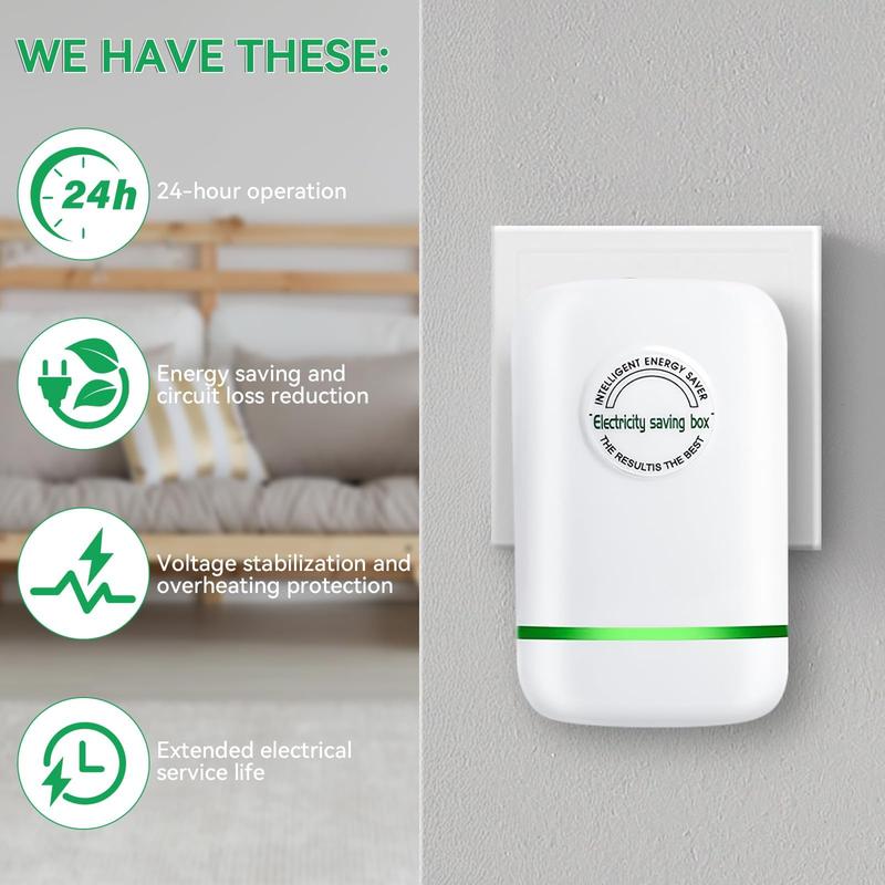 Smart Energy Saving Device, 2 Counts/set Electricity Saving Box, Household Energy Saver, Home Office