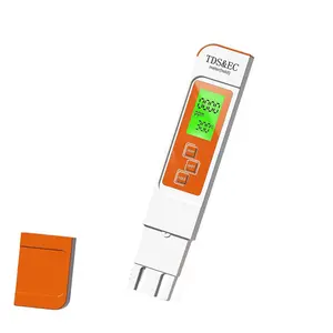 TDS Water Tester, 4 in 1 Tds Meter Digital Water Tester - TDS EC & Temperature(?C,?F) Meter,Accurate & Reliable Digital Testing Kits for Hydroponics, Aquarium, RO/DI System (Orange)