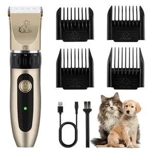 Hair clipper silent and safe pet electric hair trimmer for cats and dogs Anti-jamming cutter head with multi-size comb-tooth pet beauty tools, household charging /USB safety clipper Grooming trimming tool