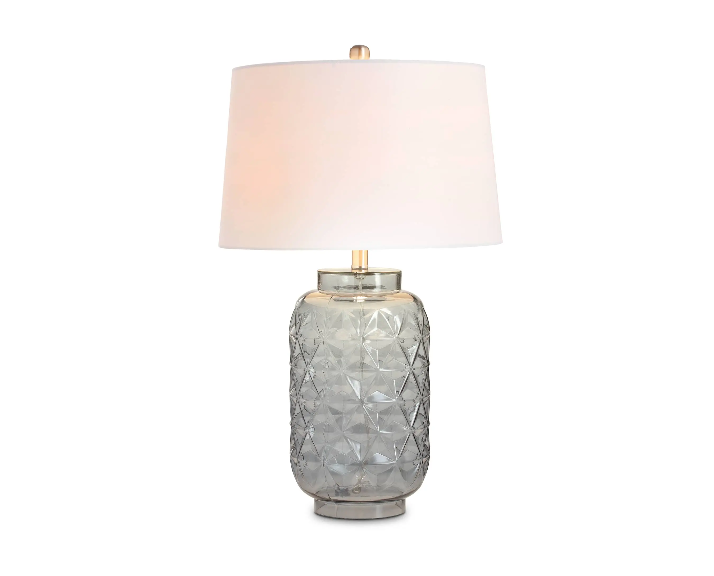 Laguna Table Lamp, Classic Indoor Table Lamps with Decorative Blue-Tinted Glass Base, Clean and Classic Home Improvement Lighting Fixture