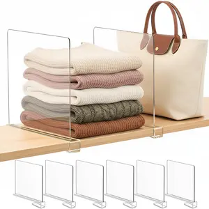 Transparent Closet Divider, Multi-Functional Backpack Organizer Board, No-Nail Clothes Separator, Space-Saving Storage Solution