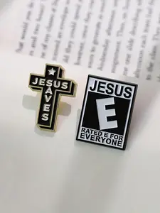 Jesus Saves Vintage Brooches, Enamel Fish-shaped Brooches, Classic Lapel Badges with Simple Design, Unique Gift for Friends and Family
