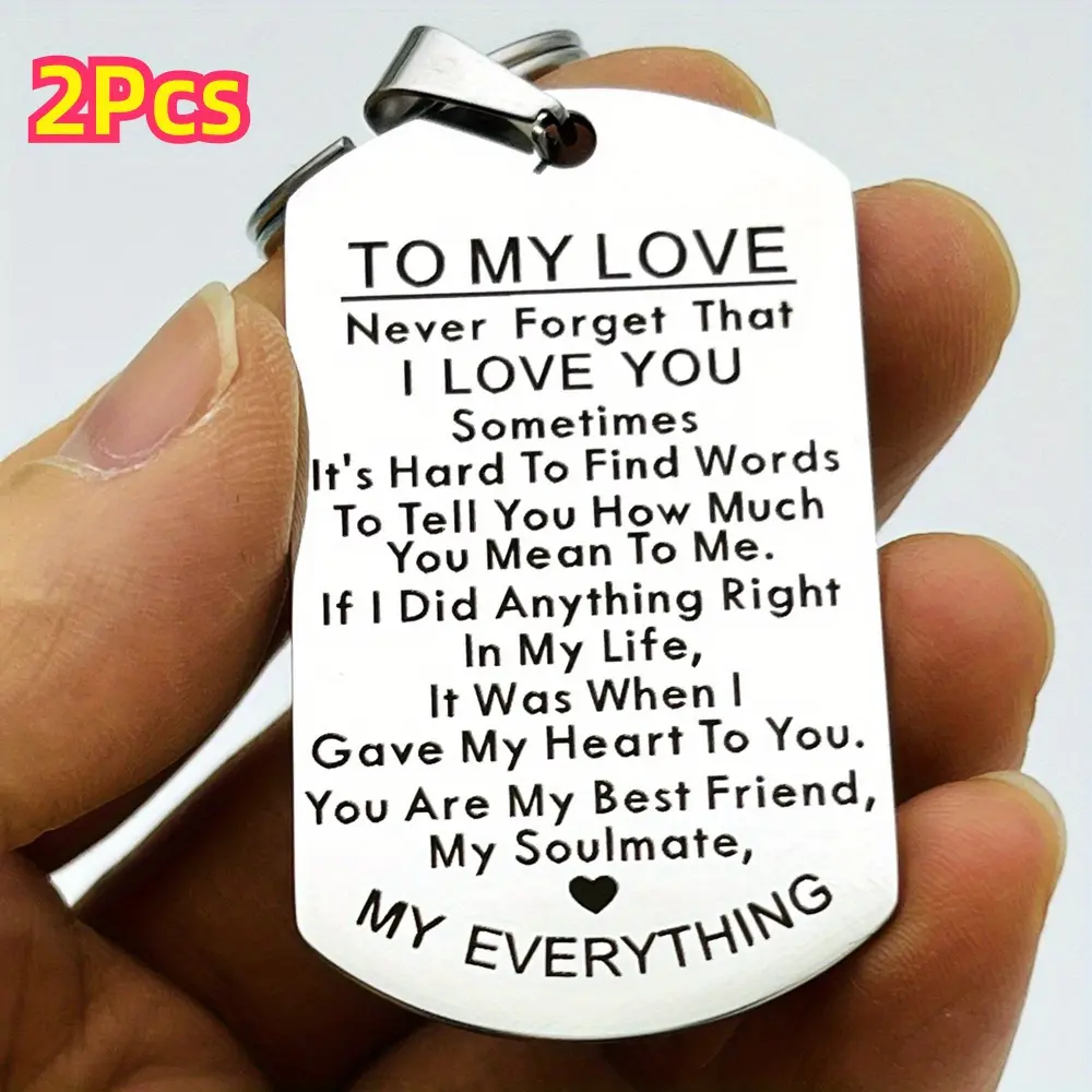 2Pcs Crystal Keychains for Women - Cute, Personalized, Heart, Initial Keychain Gift for Husband-Wife Anniversary, Valentines, Birthday - Fashion Costume Jewelry Accessory for Him/Her Friendship, Cute Keychains